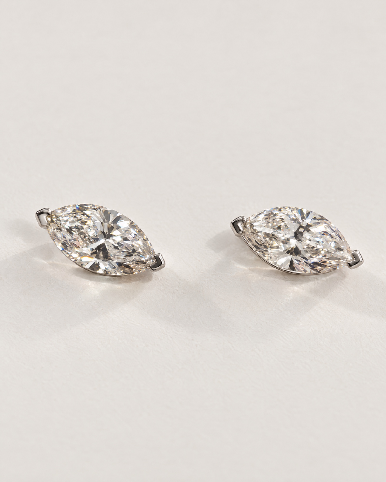 Marquise Earring 1.28ctw 14k White Gold