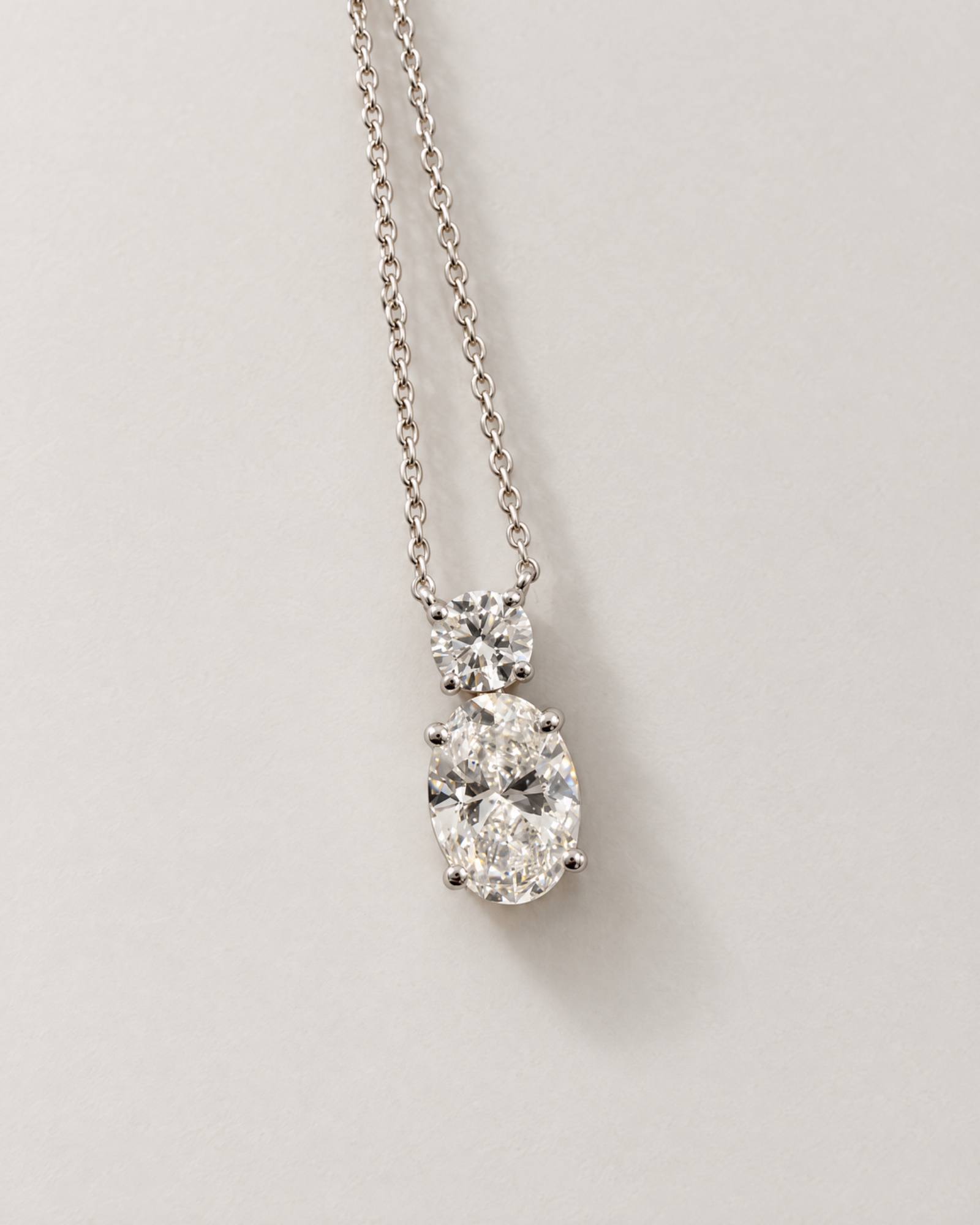 Oval Pendant 1.31ctw 14K White Gold Pendant